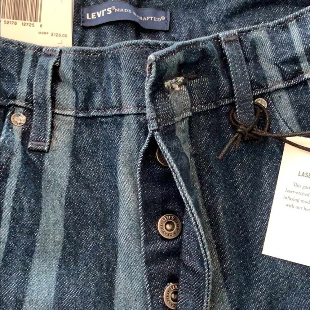 RARE Levi’s Made & Crafted Laser Striped Shorts - Picture 3 of 8